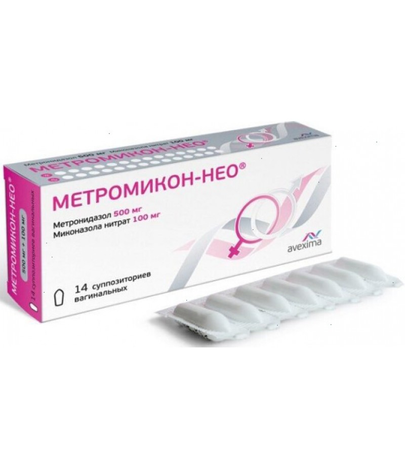 Metromicon-Neo supp 500mg+100mg #14