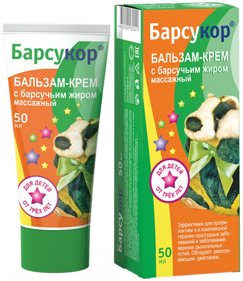 Barsucor balm-cream for children 50ml