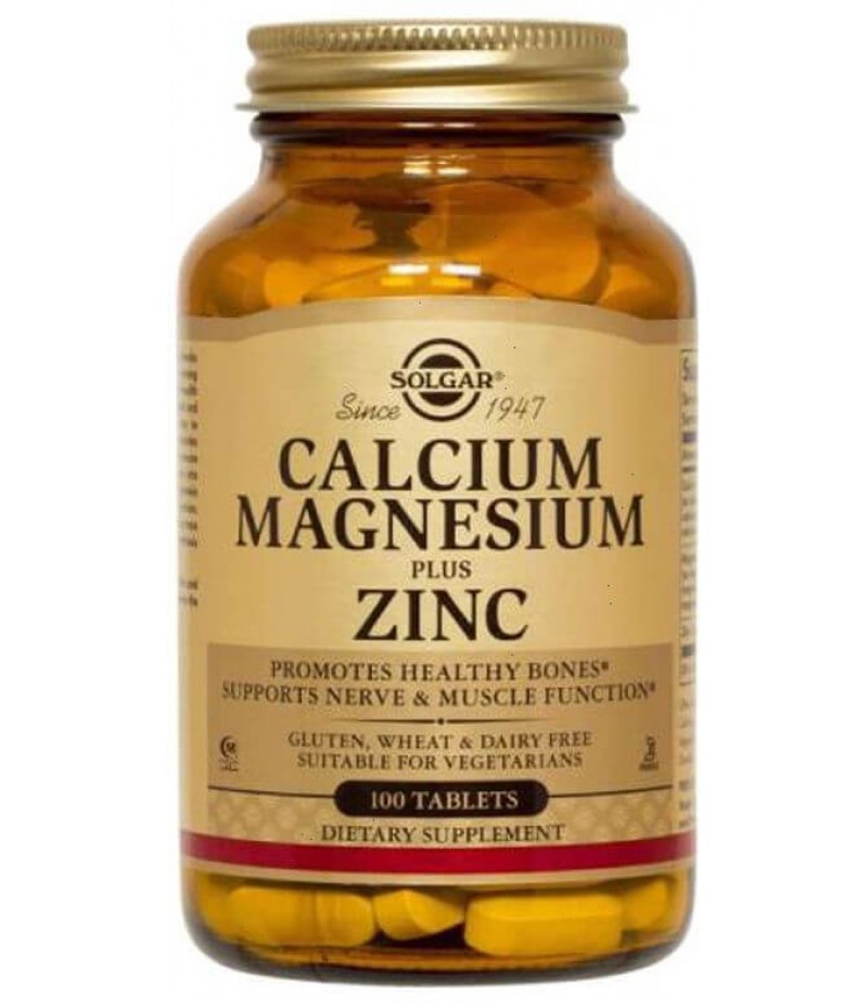Solgar Calcium Magnesium plus Zinc tabs #100