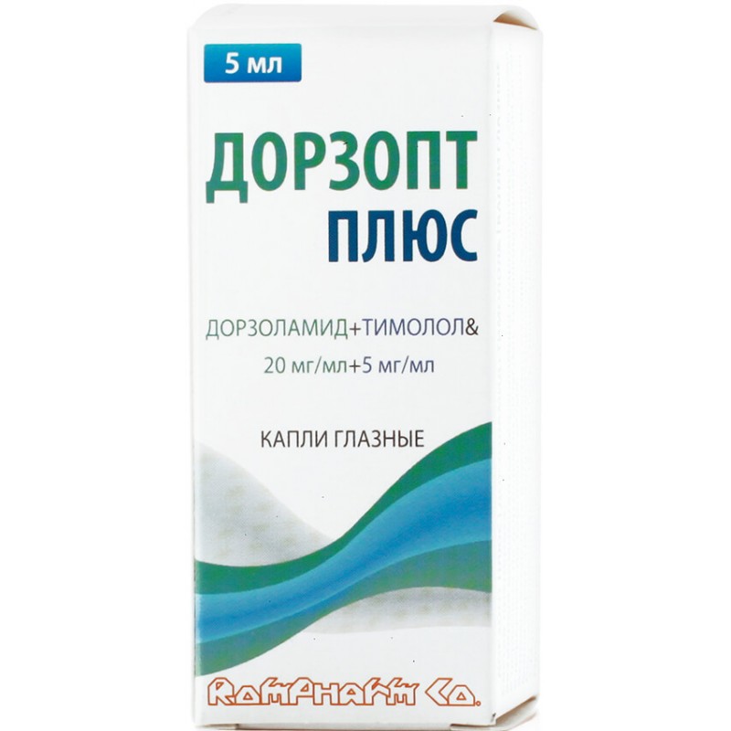 Dorzopt Plus drops 20mg/ml + 5mg/ml 5ml