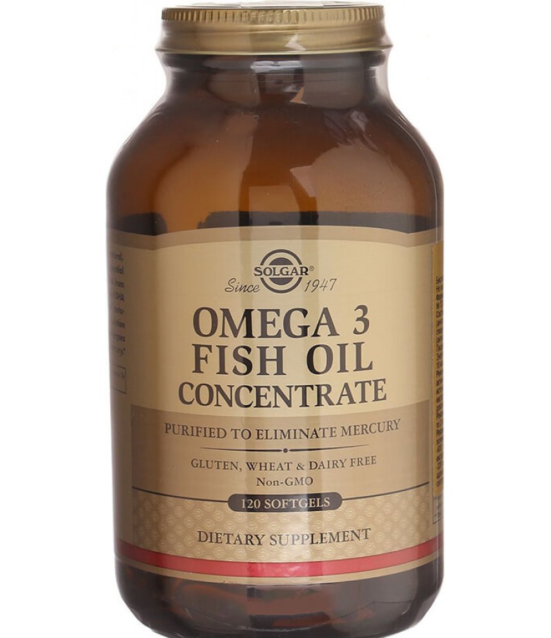 Solgar Omega-3 fish oil concentrate caps #120