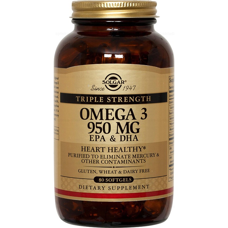 Solgar Triple Omega-3 EPA & DHA caps 950mg #50
